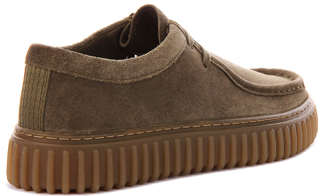 Clarks Torhill Lo In Olive For Men