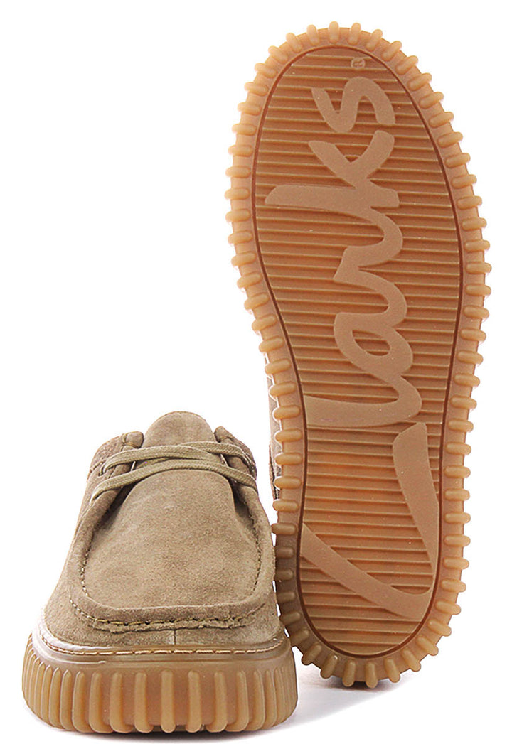 Clarks Torhill Lo In Olive For Men