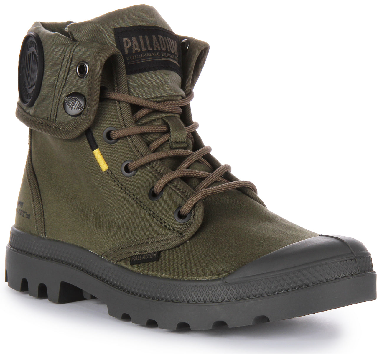 Army green hot sale palladium boots