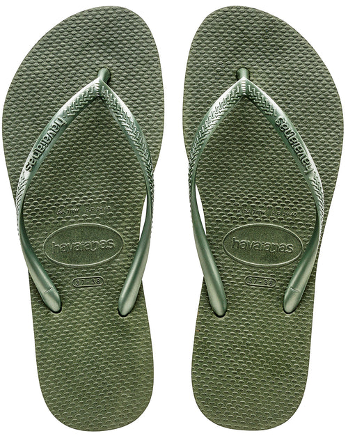 Havaianas Slim Sandali da Donna in Gomma Verde Oliva