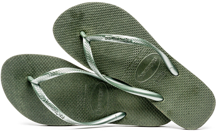 Havaianas Slim In Olive Green For Women