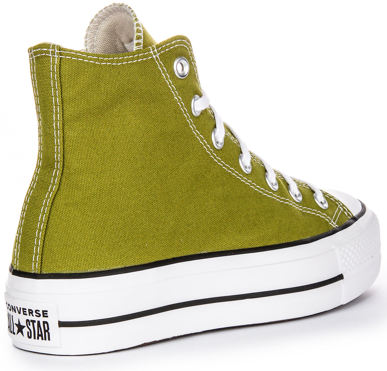 Converse Chuck Taylor All Star Lift Hi In Olive Green | Platform