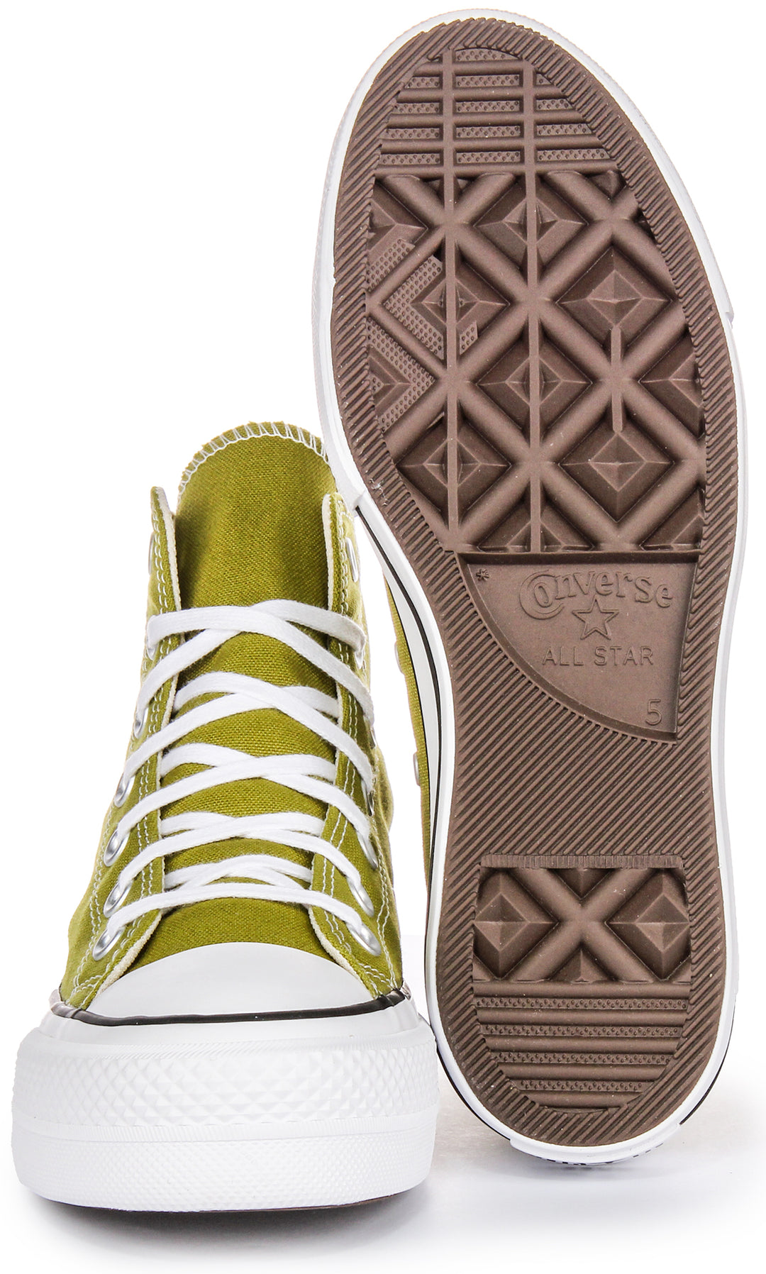 Converse Chuck Taylor All Star Lift Hi In Olive Green Platform