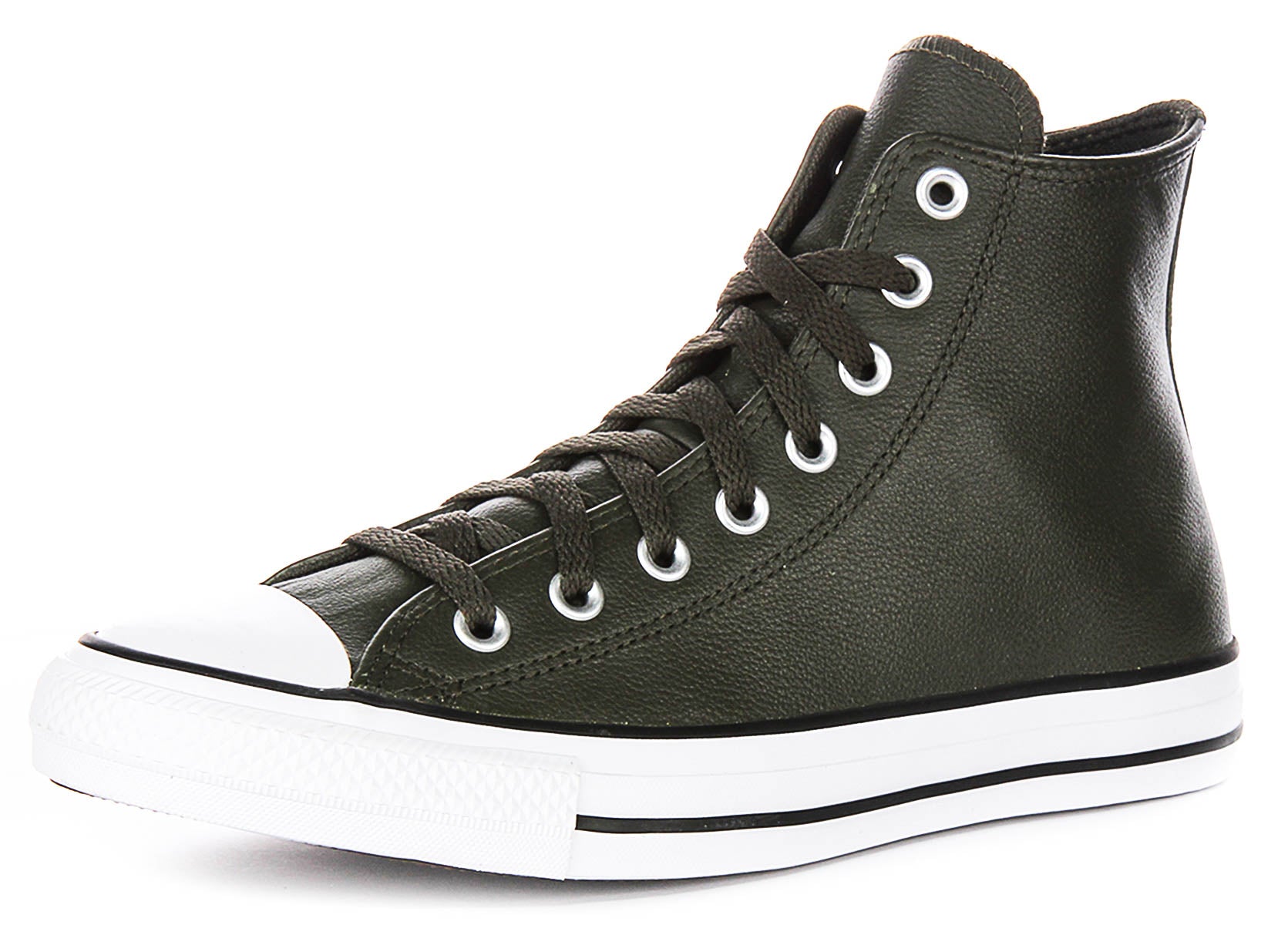 Converse A09481C Chuck Taylor All Star Leather Trainers Olive