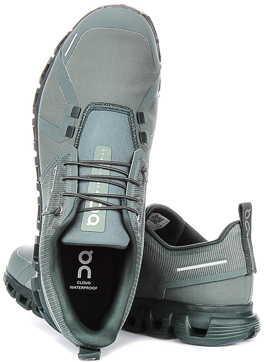 On Running Cloud 6 Waterproof In Olivegreen For Men