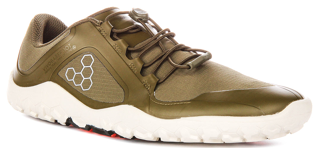Vivobarefoot Primus Trail In Olivewhite For Men