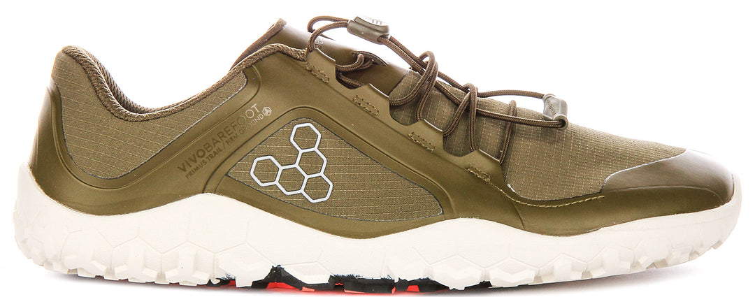Vivobarefoot Primus Trail In Olivewhite For Men