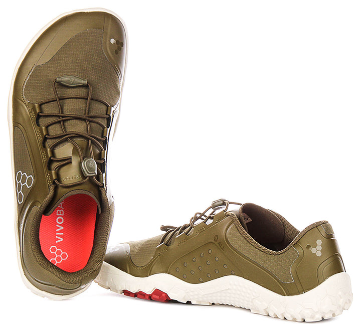 Vivobarefoot Primus Trail In Olivewhite For Men