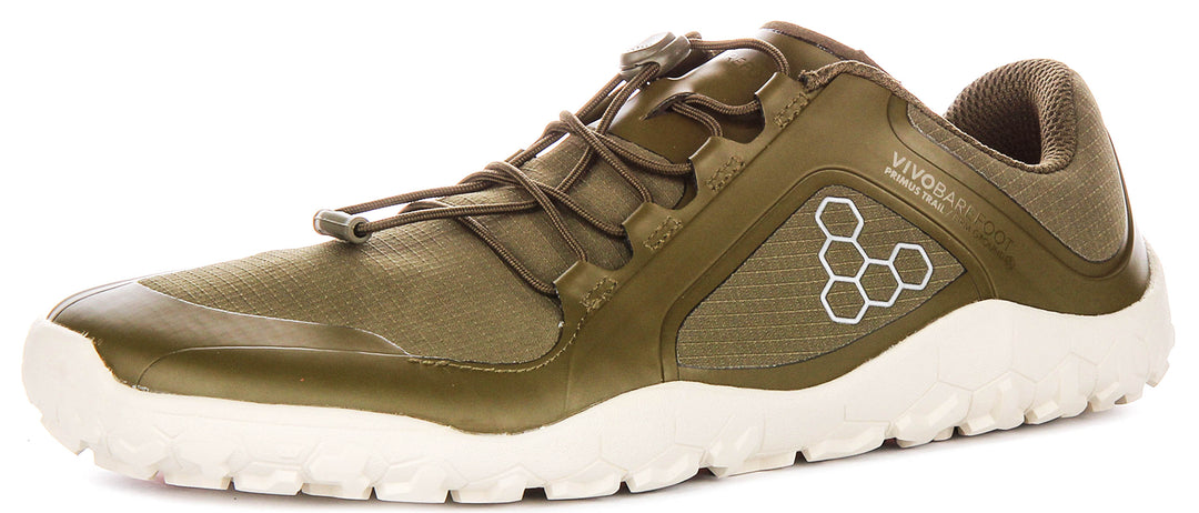 Vivobarefoot Primus Trail In Olivewhite For Men