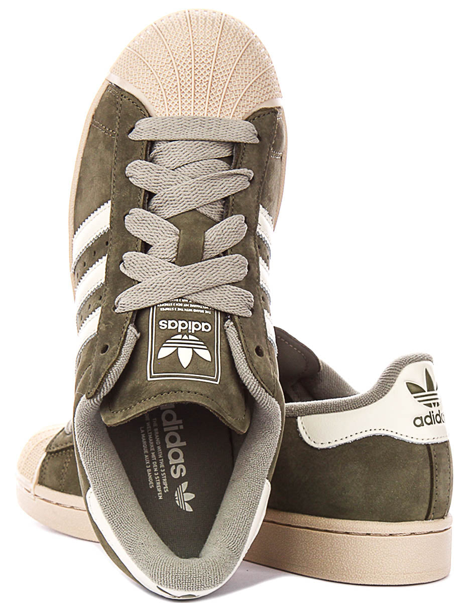 Adidas Superstar II In Olive White