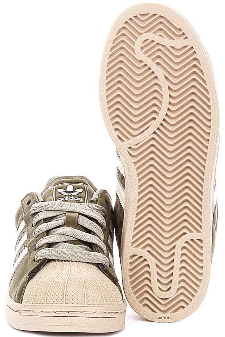 Adidas Superstar II In Olive White