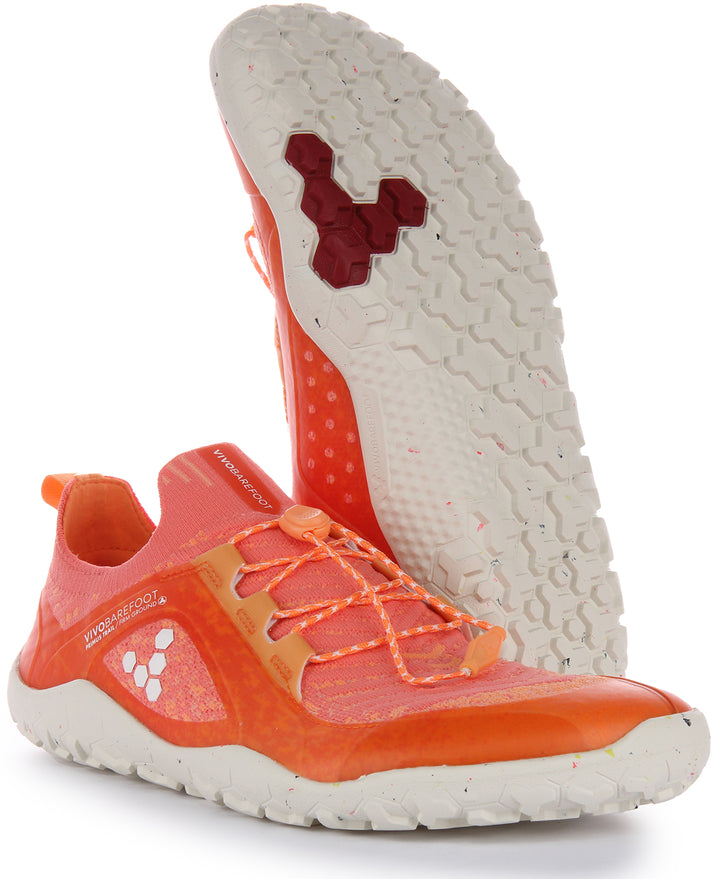 Vivobarefoot Primus Trail Knit FG Zapatillas de trail running de punto para hombre en naranja