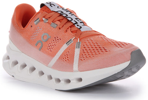 On Running Cloudsurfer Scarpe da ginnastica allacciate a rete CloudTec Phase da donna in arancione