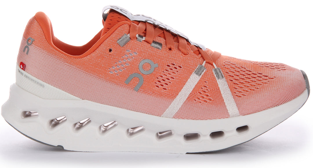 On Runn g Cloudsurfer Frauen Schnürung Masche CloudTec Bühne Turnschuhe Orange