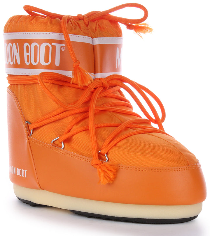 Moon Boot ICON LOW Botas de mujer en nylon micalf naranjas