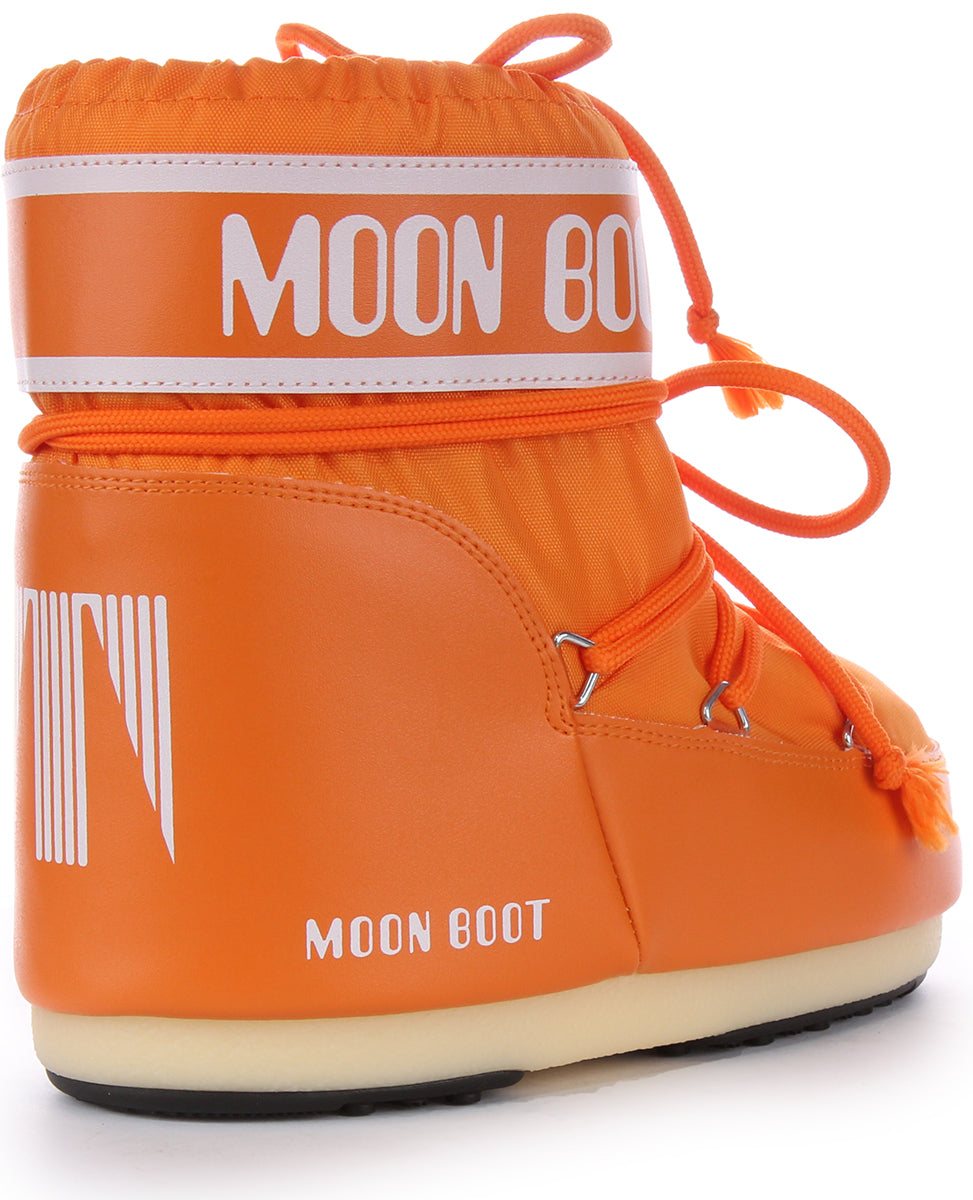 Moon Boot ICON LOW Botas de mujer en nylon micalf naranjas