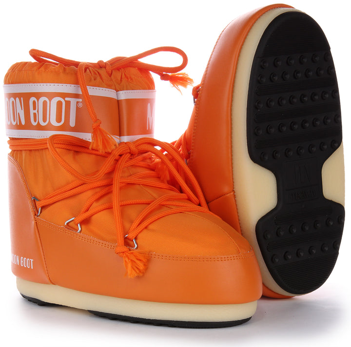 Moon Boot ICON LOW Botas de mujer en nylon micalf naranjas