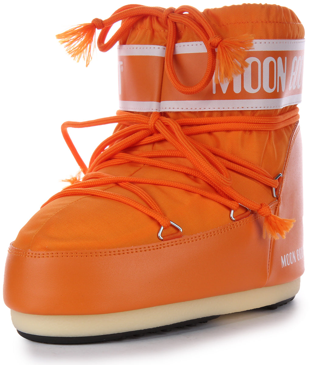 Moon Boot ICON LOW Botas de mujer en nylon micalf naranjas