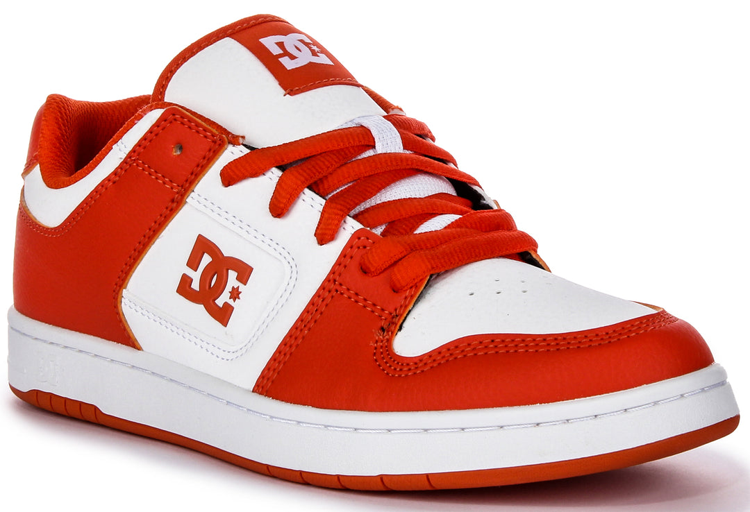 DC Shoes Manteca 4 SN Baskets Synthétiques à Lacets avec Sangles Centrales en Mousse Orange