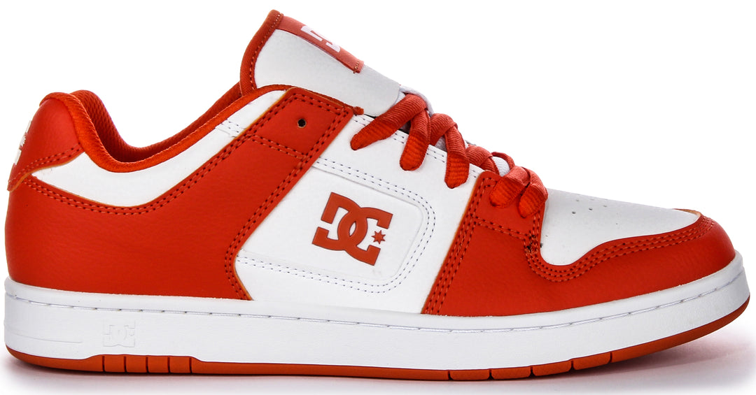 DC Shoes Manteca 4 SN Baskets Synthétiques à Lacets avec Sangles Centrales en Mousse Orange