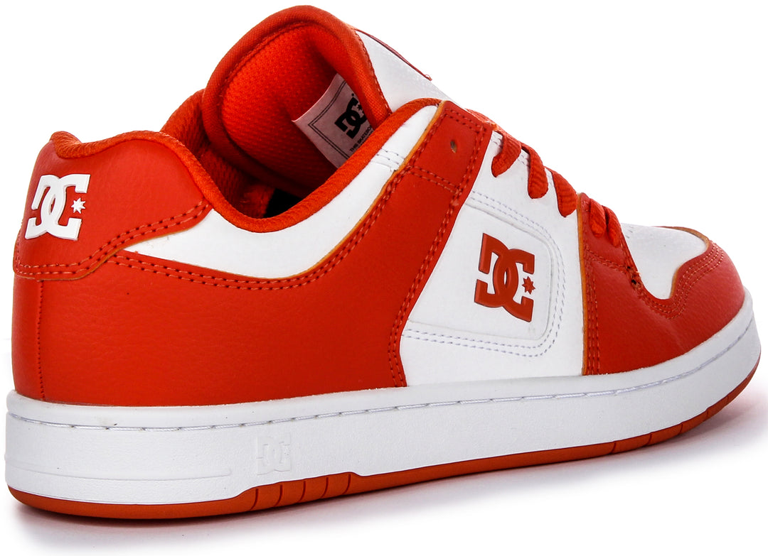 DC Shoes Manteca 4 SN Baskets Synthétiques à Lacets avec Sangles Centrales en Mousse Orange