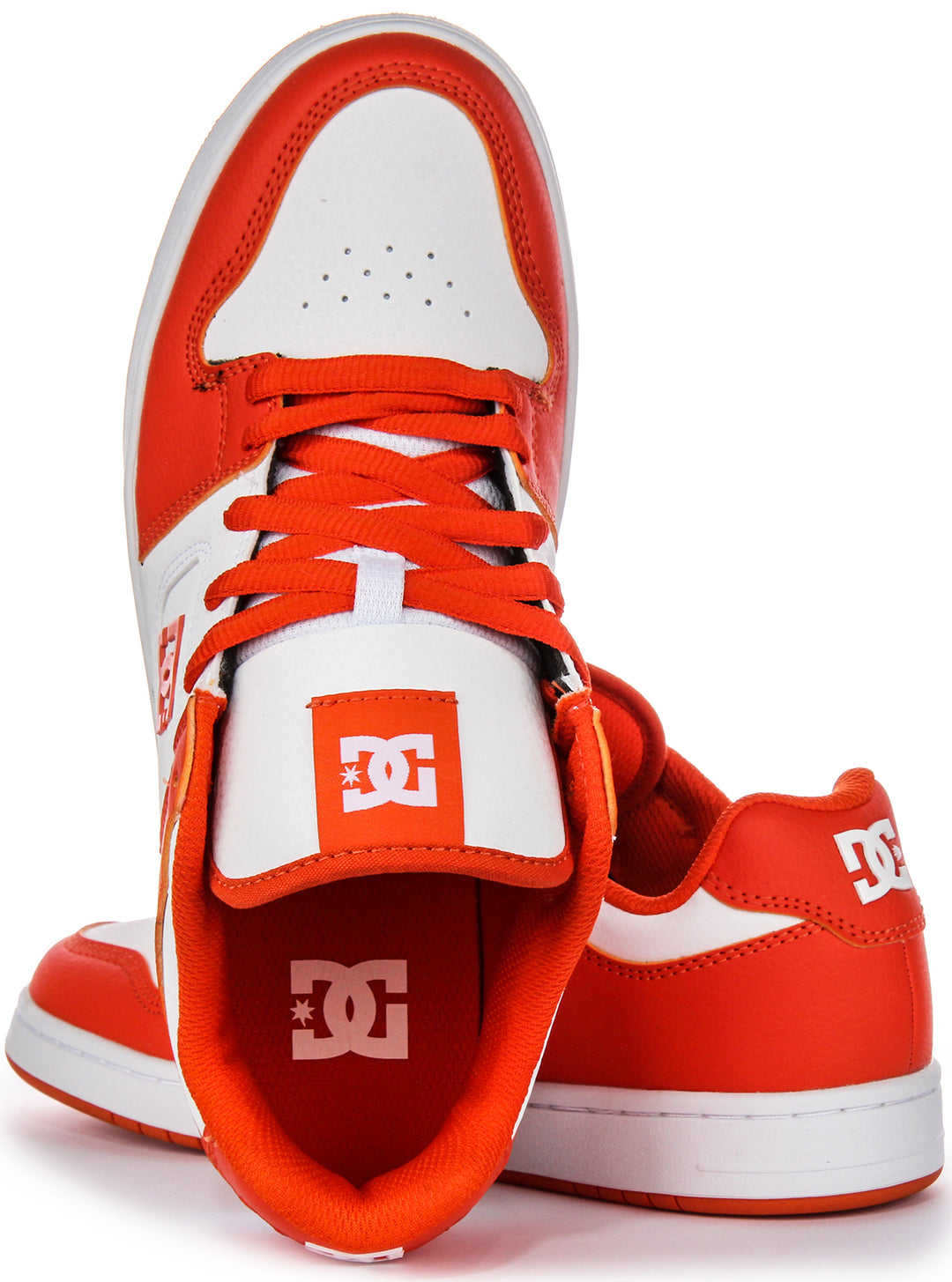 DC Shoes Manteca 4 SN Baskets Synthétiques à Lacets avec Sangles Centrales en Mousse Orange