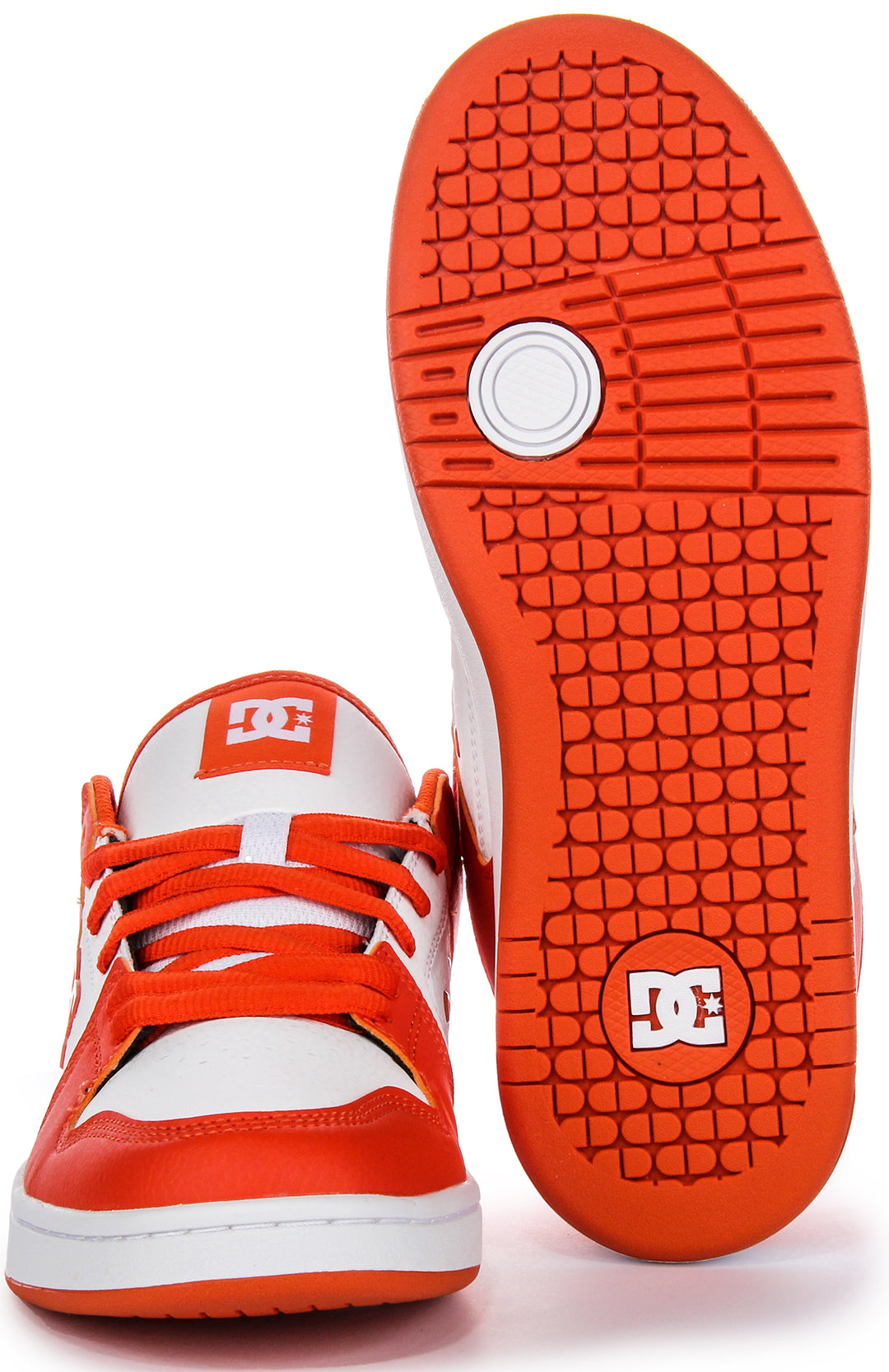 DC Shoes Manteca 4 SN Baskets Synthétiques à Lacets avec Sangles Centrales en Mousse Orange