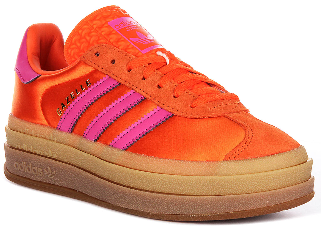 Adidas Gazelle Bold Women's Trainers Orange Suede Gum Sole