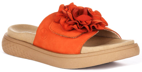 Rieker V1562-38 In Orange For Women