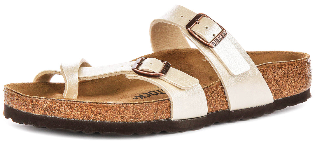 Birkenstock Mayari In Pearl White For Women | Regular Fit