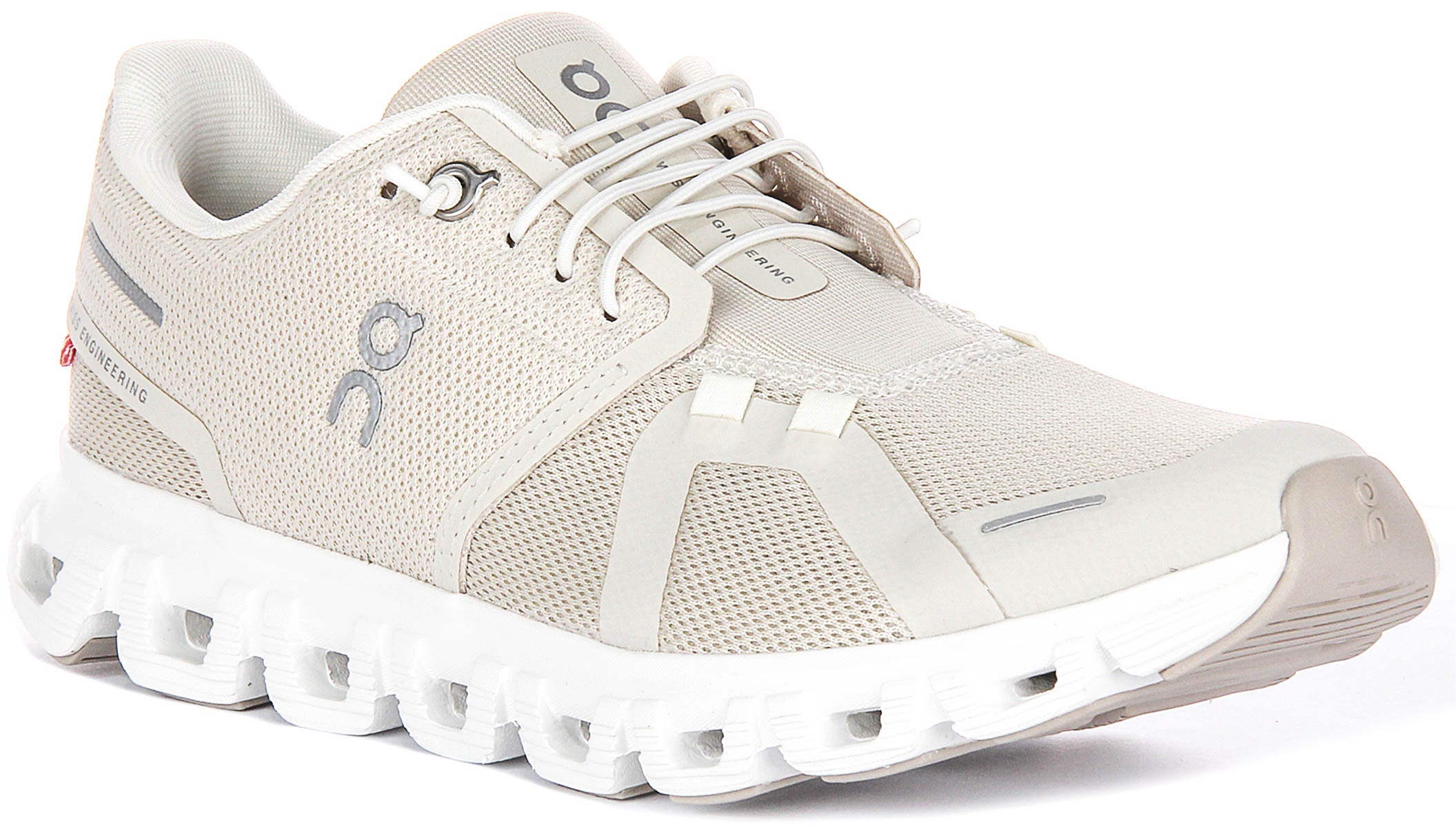 On Running Cloud 6 In Pearl White For Women | Slip on Trainers