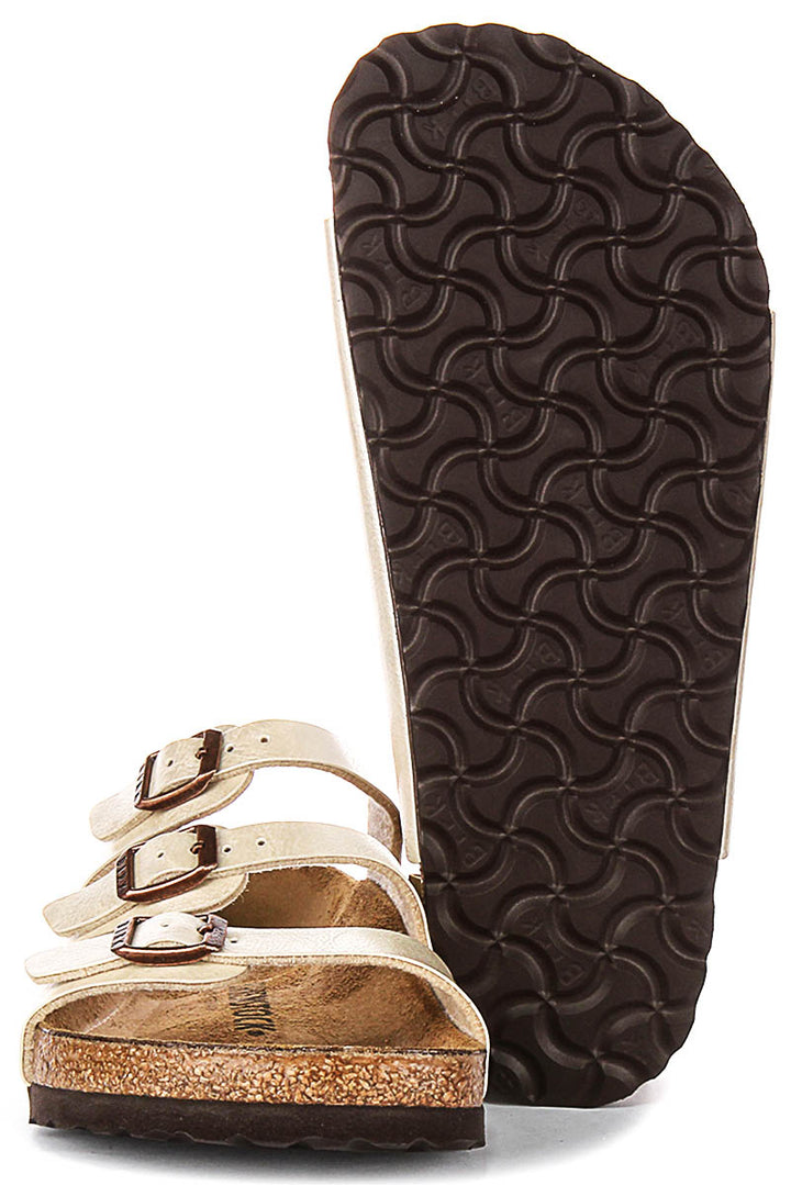 Birkenstock Florida Bs In Pearl White | Regular Fit