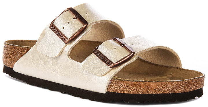 Birkenstock Arizona Bs In Pearl White | Regular Fit