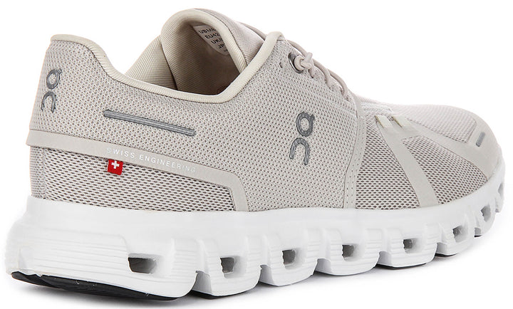 On Running Cloud 6 In Pearl White For Men