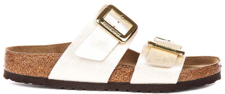 Birkenstock Sydney Cushion In Pearl White For Women | Regular Fit