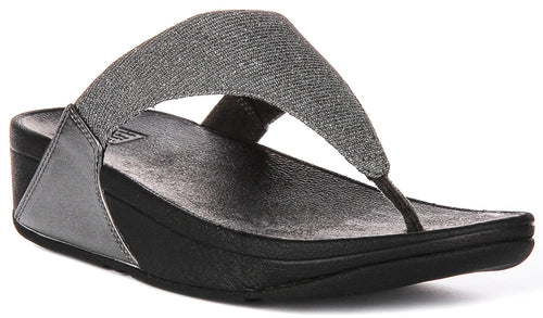 Fitflop Lulu Shimmerlux In Pewter For Women