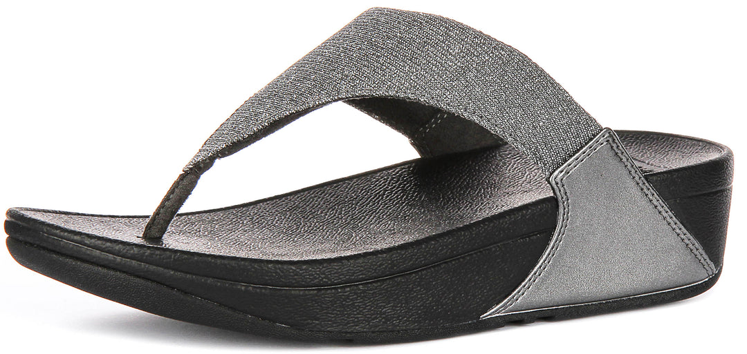 Fitflop Lulu Shimmerlux In Pewter For Women