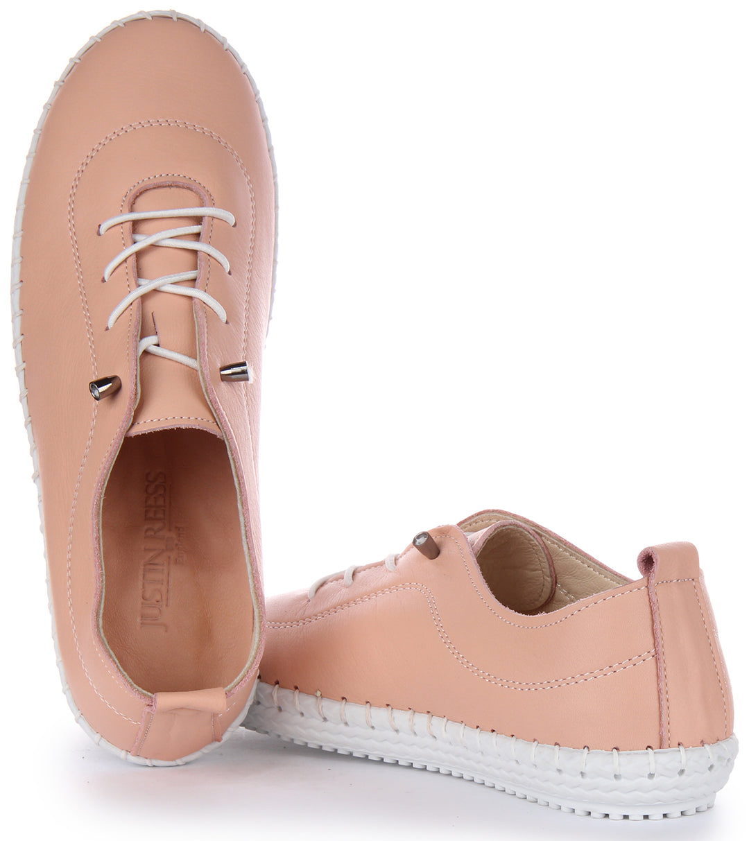 JUSTINREESS Lexi 2 Zapatillas de piel para mujer en rosa