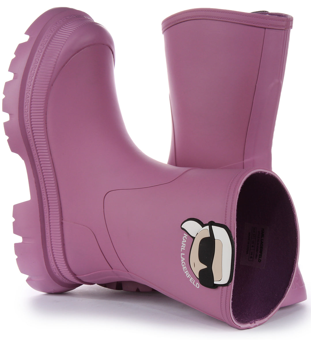 Karl Lagerfeld K Ikonik NFT Trekka Bota de lluvia para mujer en rosa