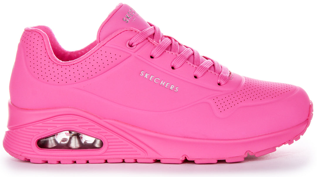 Skechers Uno Stand On In Pink For Women
