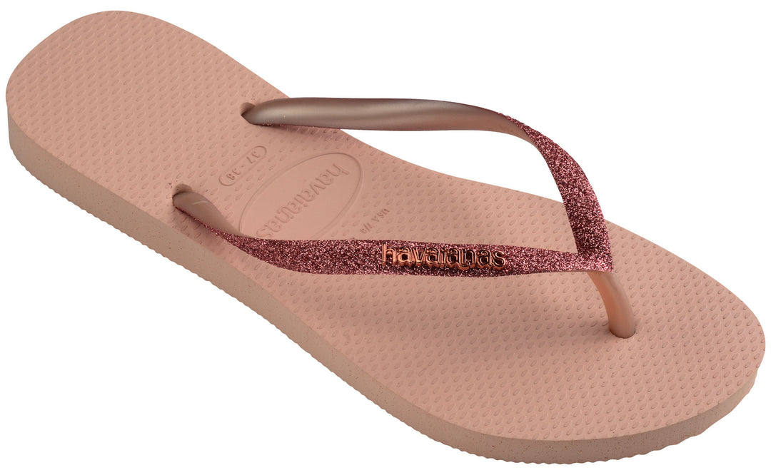 Havaianas Slim Glitter II In Pink For Women