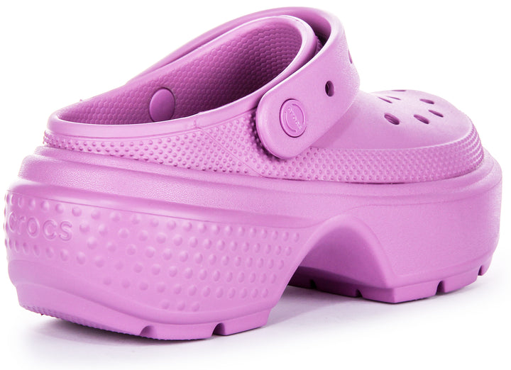 Crocs Stomp Clog In Pink Platforms