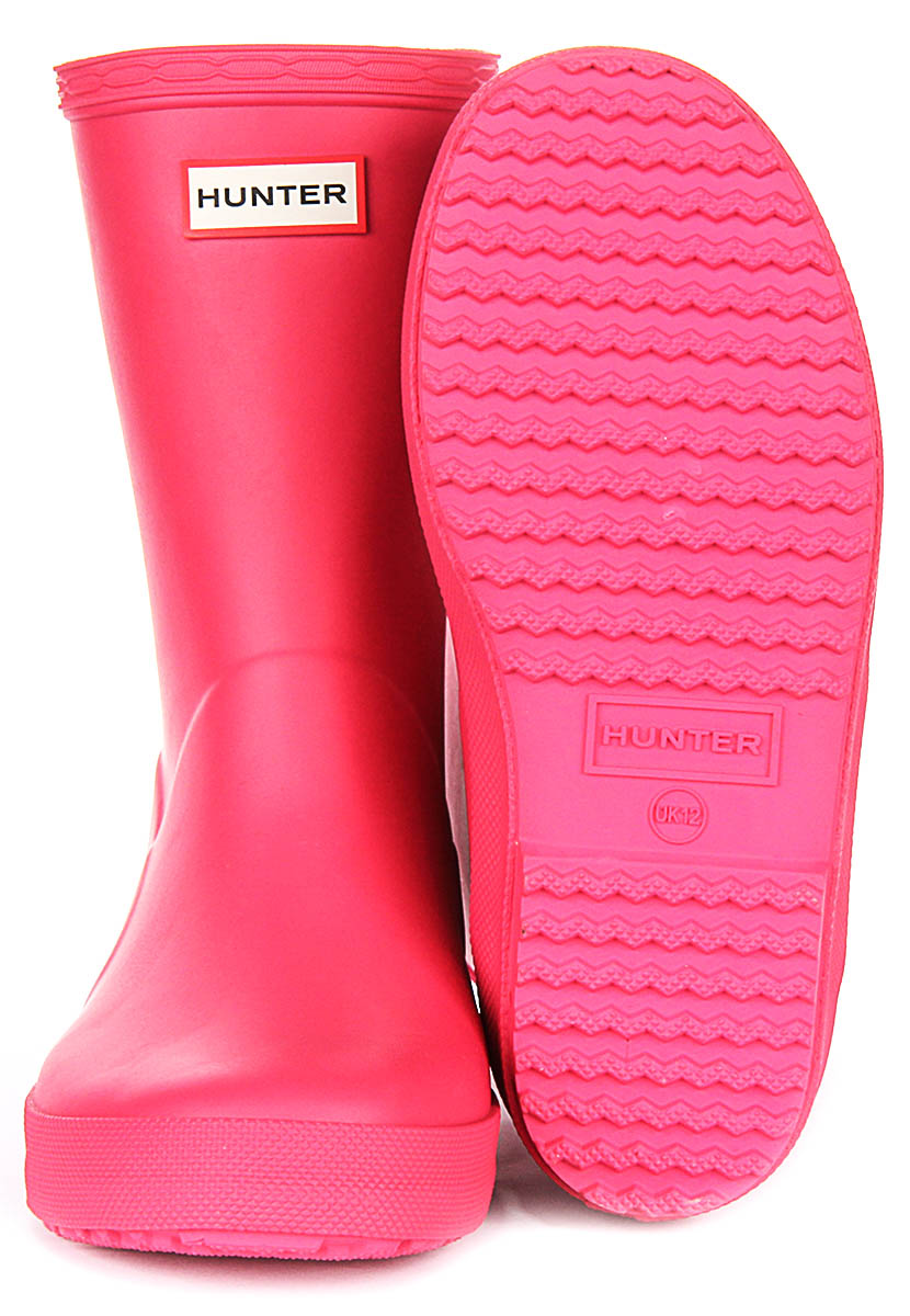 Hunter Kids First Boot In Pink For Infants