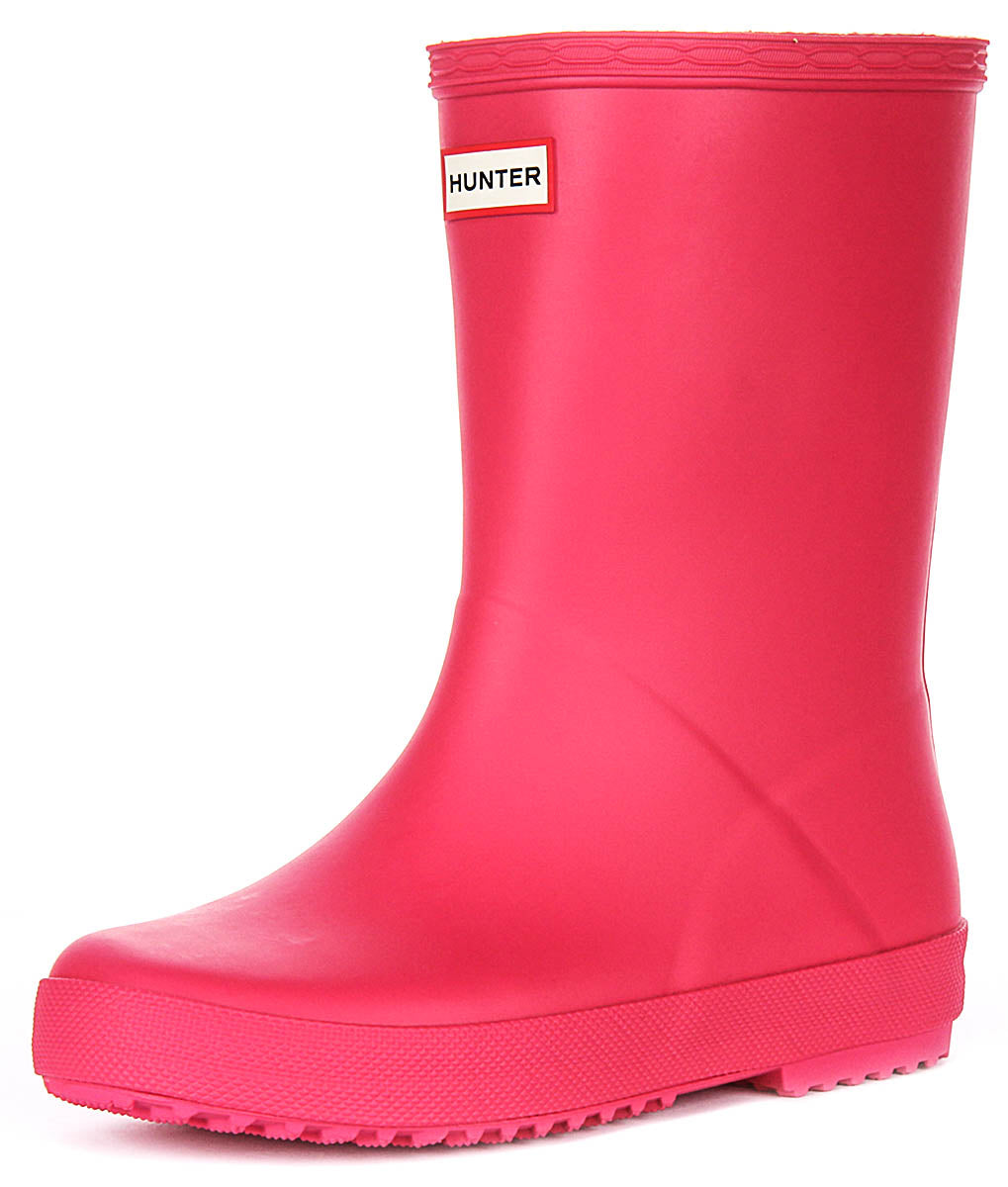 Hunter Kids First Boot In Pink For Infants