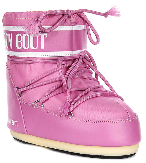 Moon Boot Icon Low Nylon In Pink For Women