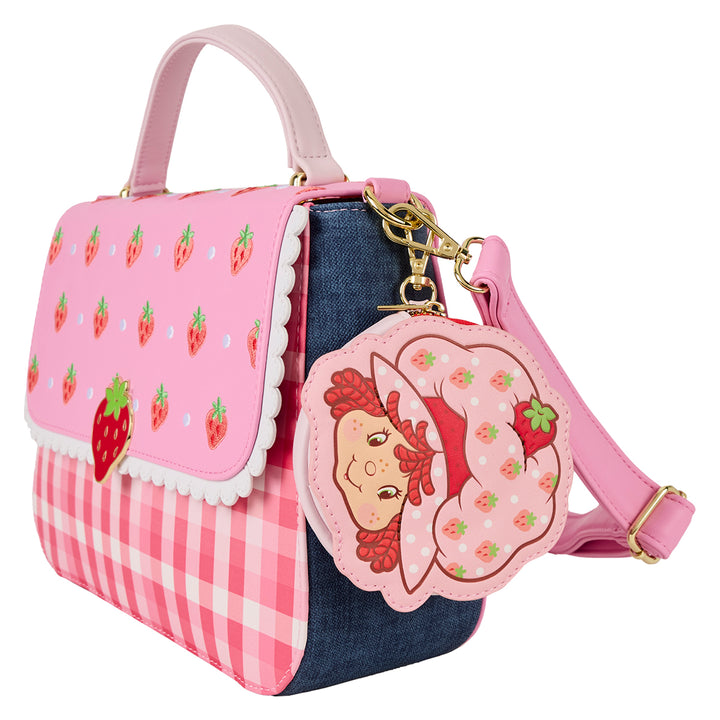 Loungefly Strawberry Shortcake Crossbody Bag In Pink