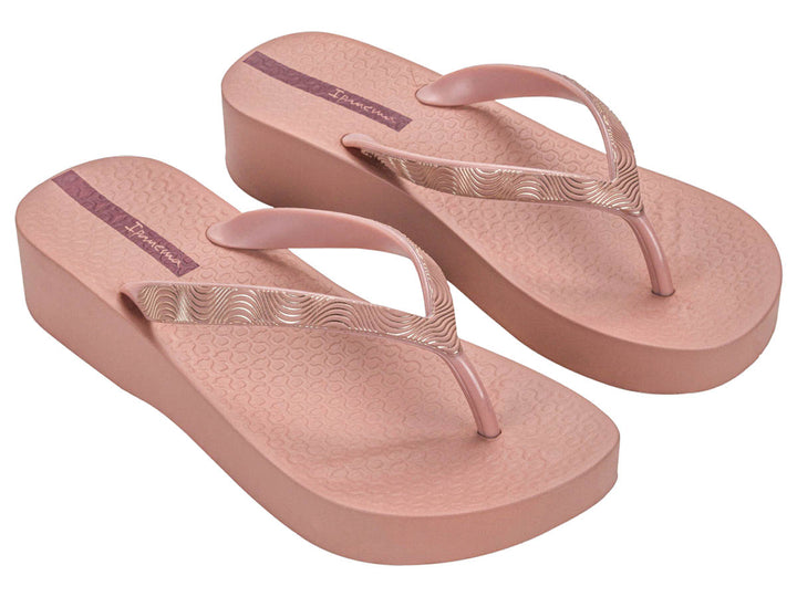 Ipanema Mesh X Platform Flip Flops In Pink For Women