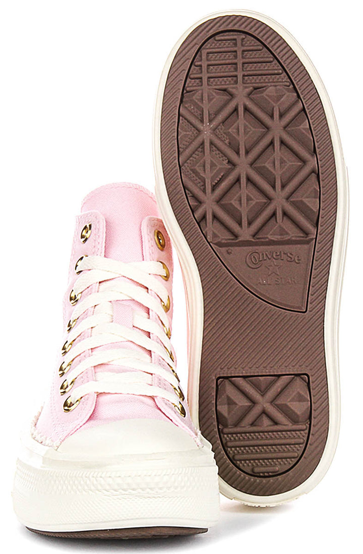 Converse Chuck Taylor All Star Move Hi A15493C In Pink Platform For Women