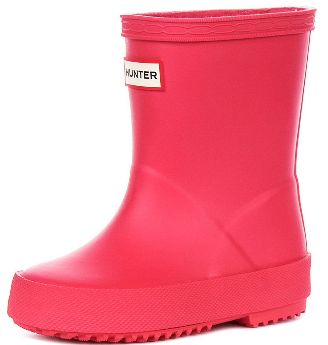 Hunter Kids First Boot In Pink For Kid