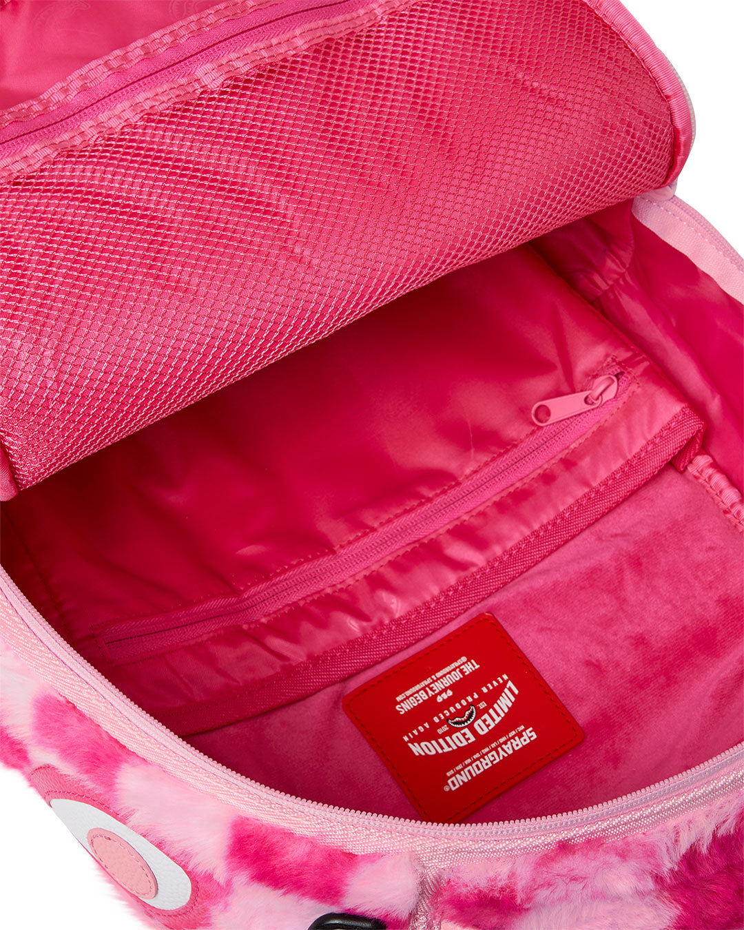 Sprayground Pink Furry Check DLXSF Backpack In Pink